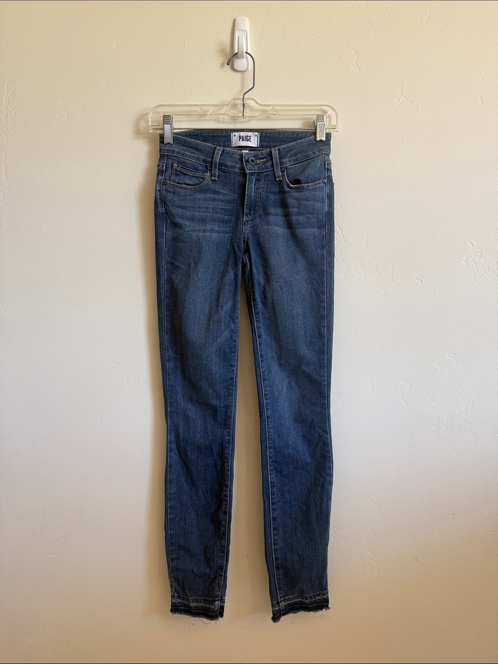PAIGE Women's Dark Blue Skinny Jeans
